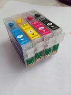 Cartouche d'encre rechargeable  Epson T0711 0712 0713 0714, Cartridge, Epson, Ophalen of Verzenden, Zo goed als nieuw