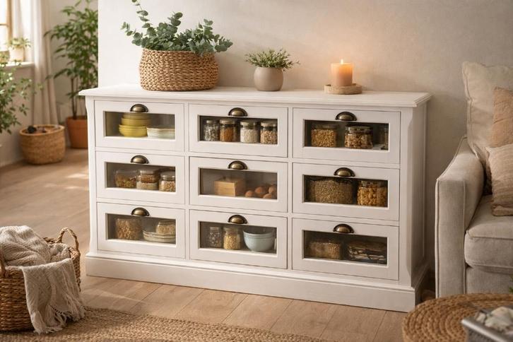 Meuble type grainetier, Maison & Meubles, Armoires | Buffets, Utilisé, Moins de 100 cm, 100 à 150 cm, 25 à 50 cm, Avec tiroir(s)