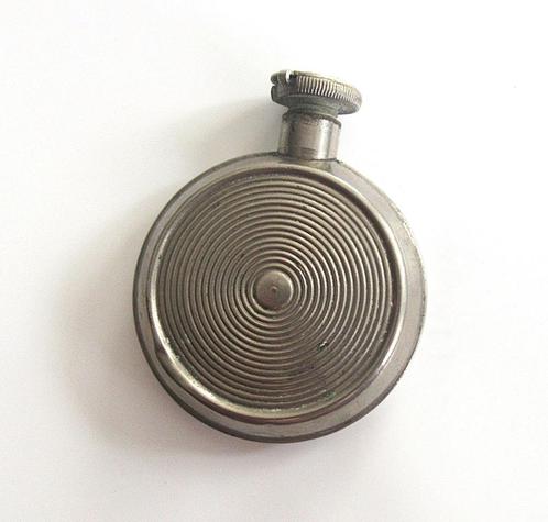 Antiek Franse verzilverde metalen reis parfumverstuiver '20, Handtassen en Accessoires, Overige Accessoires, Ophalen of Verzenden