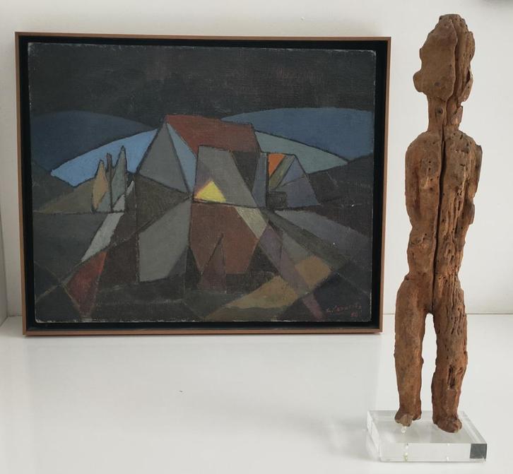 OUDE BEELDHOUWWERKEN + Base/herkomst nader te bepalen, Antiek en Kunst, Kunst | Niet-Westerse kunst, Ophalen