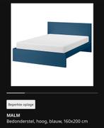 Malm bed onderstel + lattenbodem, Huis en Inrichting, Ophalen, Blauw