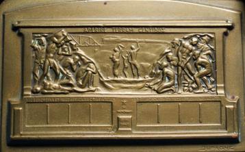 Bronzen Plak~50ste Verjaring van de Beneden-Congo Spoorweg~