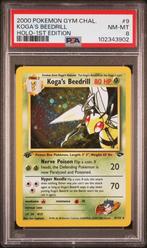 9/132 koga's beedrill 1e psa 8 € 110,00 holo, Ophalen of Verzenden, Losse kaart
