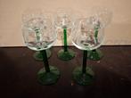 5 verres à vin blanc gravés à la main  RARE, Ophalen of Verzenden, Nieuw, Overige typen