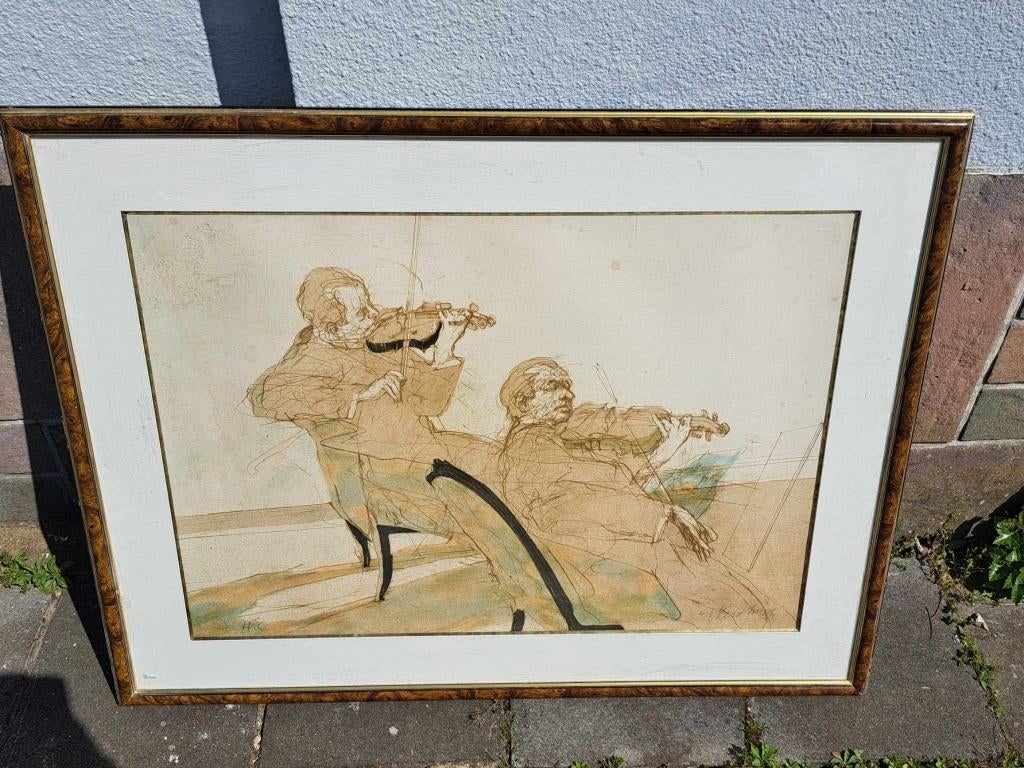 Lithographie hors commercesigne Claude weisbuch, Antiek en Kunst, Kunst | Litho's en Zeefdrukken, Ophalen of Verzenden