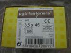 doos pgb- fasteners  kruisgipsplaatvijzen 4,5cm l 200 stuks, Ophalen, Nieuw, Minder dan 50 mm, Schroeven