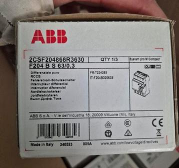 ABB differentieel B-curve, Doe-het-zelf en Bouw, Ophalen of Verzenden, Nieuw