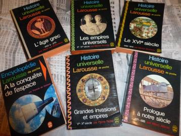 6 livres"Histoire Universelle"Encyclopédie Larousse de Poche