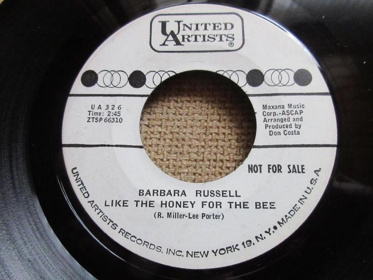 Barbara Russell — Like The Honey For The Bee/Shake Hands, Cd's en Dvd's, Vinyl Singles, Zo goed als nieuw, Single, R&B en Soul