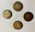 SET VAN 4 KOPEREN APOTHEKERSGEWICHTEN, Antiek en Kunst, Ophalen of Verzenden, Koper