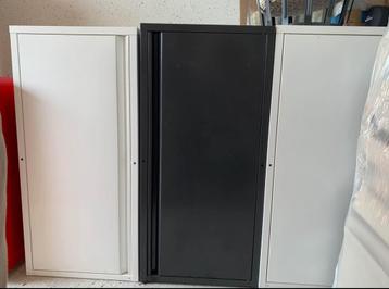 Ijzeren lockers, wit en zwart, binnen/buiten, demonteerbaar, Huis en Inrichting, Kasten | Roldeurkasten en Archiefkasten, Ophalen