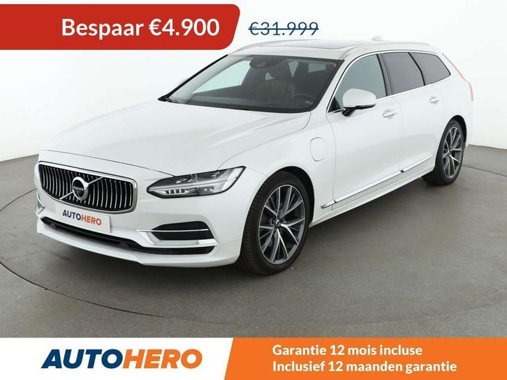 Volvo V90 2.0 T8 Plug-in Hybrid Inscription AWD (bj 2019), Auto's, Volvo, Te koop, V90, 360° camera, 4x4, ABS, Achteruitrijcamera