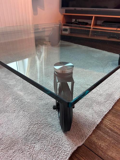 Table basse en verre design, Maison & Meubles, Tables | Tables de salon, Utilisé, Moins de 50 cm, 150 à 200 cm, 150 à 200 cm, Carré