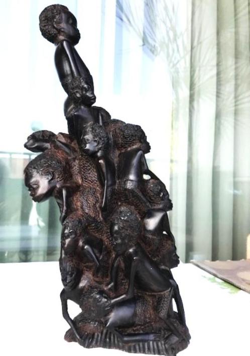 Afrikaanse antiek Levensboom Geesten Ebbenhout😎🤗💑🙏👌, Antiek en Kunst, Kunst | Beelden en Houtsnijwerken, Ophalen of Verzenden