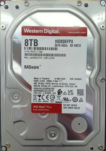 Disque dur rouge Western Digital de 8 To - WD80EFZX