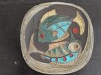 CERAMOS France, bord gedecoreerd met 2 vissen, ca 30 cm, Verzenden