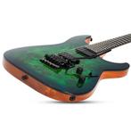 Schecter c-6 pro Fr aqua burst met floyd rose upgrade, Enlèvement ou Envoi