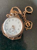 2 massief zilveren zakhorloges met waardevolle gravures!, Antiek en Kunst, Ophalen, Zilver