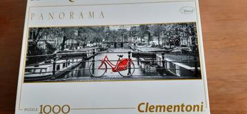 Panorama puzzel Clementoni Amsterdam 1000 stukjes. beschikbaar voor biedingen
