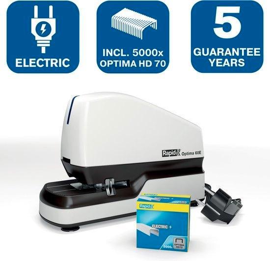 Elektrisch Nietmachine Rapid Optima 60E niet tot 60 vellen, Diversen, Schoolbenodigdheden, Nieuw, Ophalen