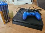 PS4 Smart avec 1 manette et 4 jeux, 500 GB, Enlèvement ou Envoi, Avec 1 manette, Utilisé