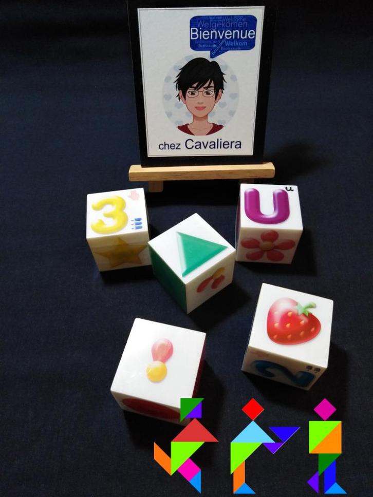 Vijf educatieve magnetische kubussen - Educa, Kinderen en Baby's, Speelgoed | Educatief en Creatief, Gebruikt, Puzzelen, Taal en Lezen