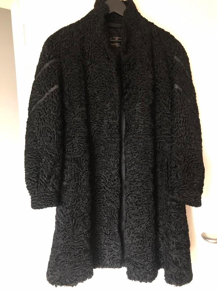 Wollen Vintage jas   Zeer uniek !, Vêtements | Femmes, Vestes | Hiver, Porté, Taille 42/44 (L), Noir, Enlèvement ou Envoi