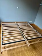 Eiken bedframe met lattoflex lattenbodem., Huis en Inrichting, Ophalen, Zo goed als nieuw, 200 cm, 180 cm