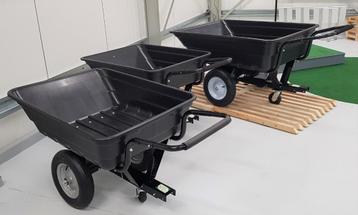 Aanhangwagens/Kruiwagen, kantelbare bak, voor zitmaaier/quad