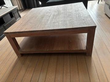 Salontafel teak,, behandeld met witte eik look olie beschikbaar voor biedingen