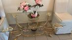 Glazen salontafel, Ophalen, Gebruikt, 100 tot 150 cm, 50 tot 100 cm