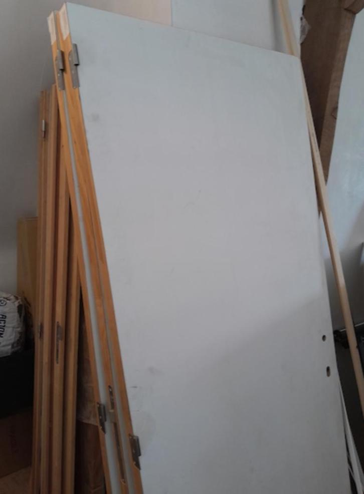 Kits 3 portes tubulaires à peindre, Doe-het-zelf en Bouw, Raamkozijnen en Schuifdeuren, Nieuw, Deurkozijn, Hout, 150 tot 225 cm