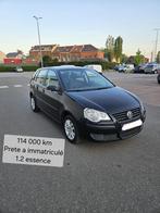 114.000 km Gekeurd verkoop Polo 1.2 benzine 2009 airco, Auto's, Zwart, Handgeschakeld, 5 deurs, Particulier