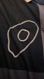 Zilveren ketting 925 en armband Harlem bling, Enlèvement ou Envoi, Neuf, Argent, Argent