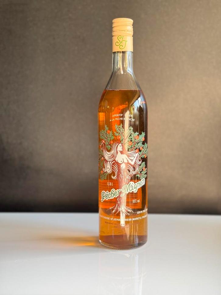 Ongeopende fles Pêcher Mignon 70cl, Verzamelen, Wijnen, Zo goed als nieuw, Frankrijk, Vol, Ophalen