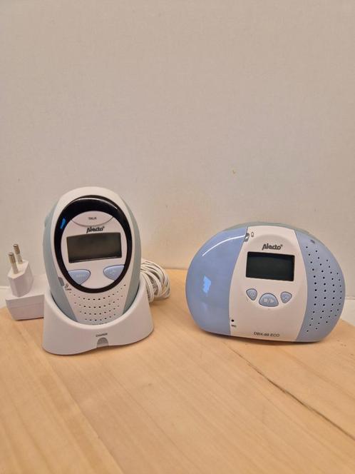 Alecto DBX-88MT - Full Eco DECT babyfoon met display, wit/bl, Kinderen en Baby's, Babyfoons, Gebruikt, Digitaal, Terugspreekfunctie