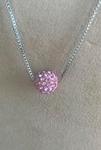 Halsketting met disco parel, Handtassen en Accessoires, Kettingen, Ophalen, Zo goed als nieuw, Geel