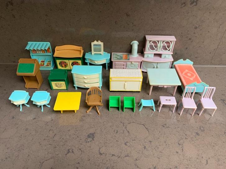 Poppenhuisje vintage meubelen - West Germany -, Kinderen en Baby's, Speelgoed | Poppenhuizen, Gebruikt, Accessoires, Ophalen of Verzenden