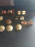 Vintage manchetknopen, Handtassen en Accessoires, Manchetknopen, Ophalen of Verzenden, Verguld