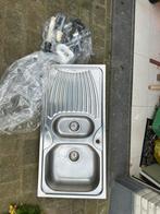Franke dubbele spoelbak met nodige afvoerbuizen, Doe-het-zelf en Bouw, Sanitair, Ophalen