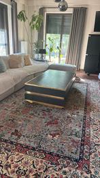Salontafel zwart fishgrate, Huis en Inrichting, Ophalen, 50 tot 75 cm, 50 tot 100 cm, Zo goed als nieuw