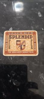 Oud bieretiket br. De Beerst Veurne  lager splendid, Ophalen of Verzenden