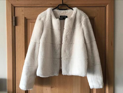 Jas maat L, Kleding | Dames, Jassen | Winter, Zo goed als nieuw, Maat 42/44 (L), Wit, Ophalen of Verzenden