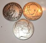 3 pièce argent de, 50franc ROIS belge et la la reine Fa, Enlèvement, Argent