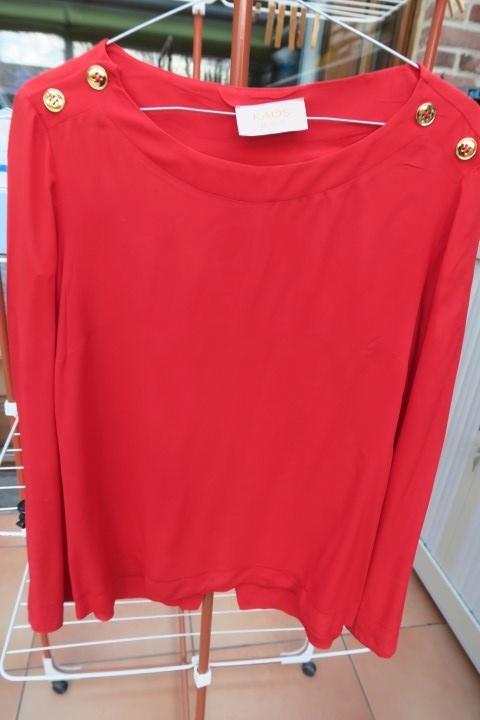 Blouse rood zijde Kaos jeans mt 40 (it44), Kleding | Dames, Blouses en Tunieken, Nieuw, Maat 38/40 (M), Rood, Ophalen of Verzenden