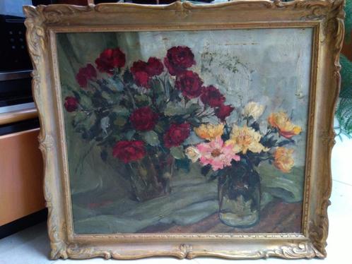 Rozen stilleven van René Morren (1868-1941), Antiek en Kunst, Kunst | Schilderijen | Klassiek, Ophalen