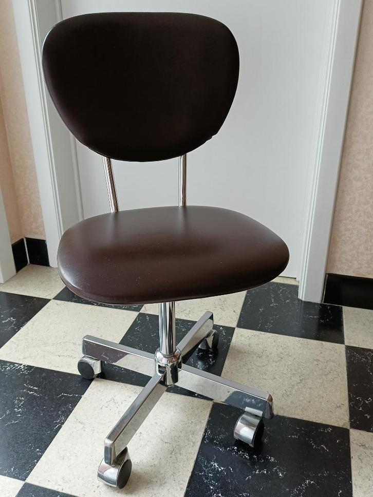 Vintage bureaustoel, Maison & Meubles, Chaises de bureau, Comme neuf, Chaise de bureau, Brun, Enlèvement