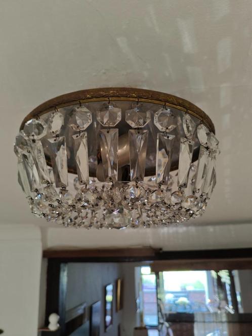suspensie, Huis en Inrichting, Lampen | Hanglampen, Gebruikt, Minder dan 50 cm, Glas, Metaal, Ophalen