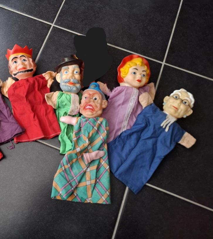 Poppenkast poppen, handpoppen, Kinderen en Baby's, Speelgoed | Poppen, Gebruikt, Overige typen, Ophalen of Verzenden