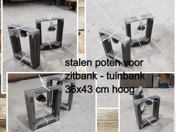 Bankpoten 36x43cm hoog - banken - zitbank - tuinbank - bank beschikbaar voor biedingen